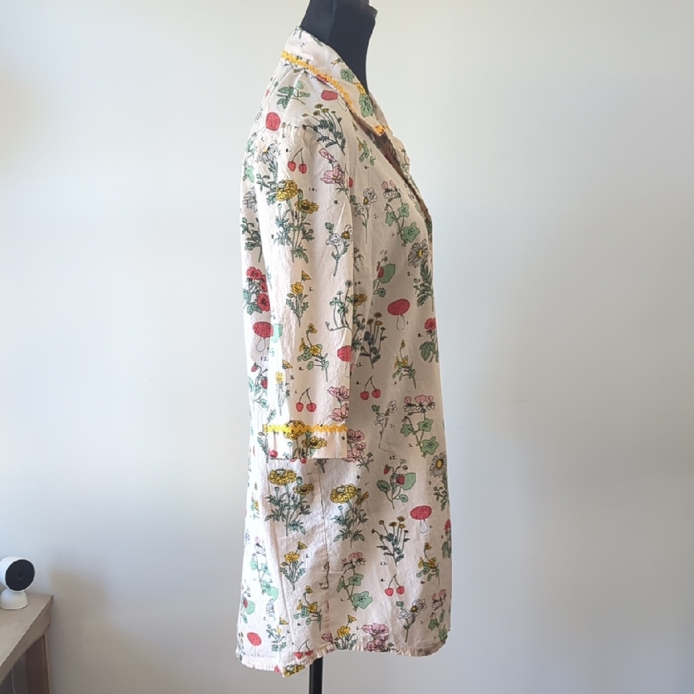 Bando Dress Pajama Floral Print Size Medium - Picture 7 of 13